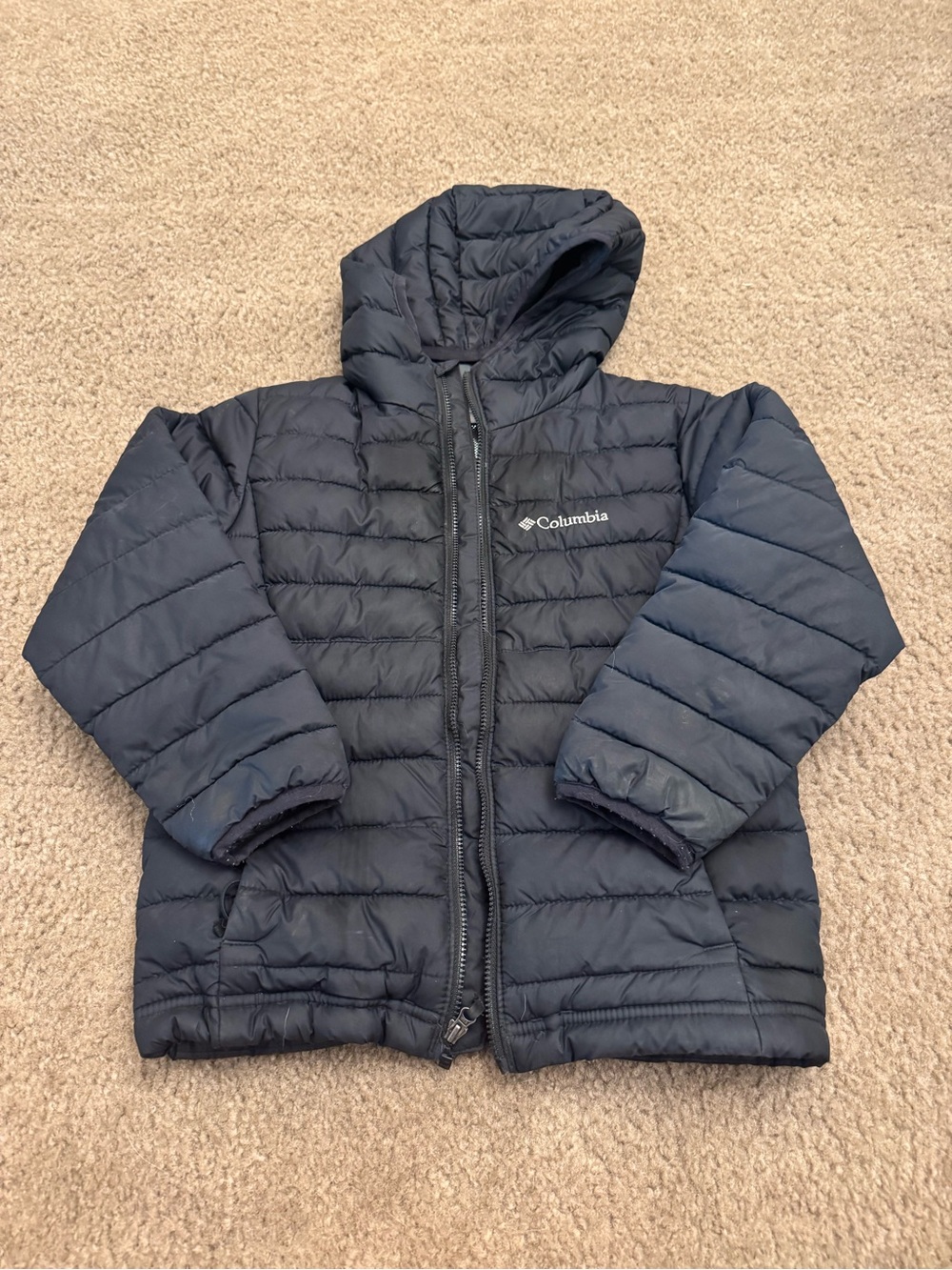 Columbia Kids Hooded Puffer Jacket - black